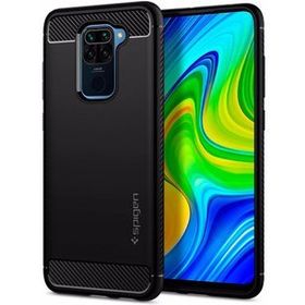 Spigen Xiaomi Redmi Note 9 Rugged Armor Siyah Mat Cep Telefonu Kılıfı