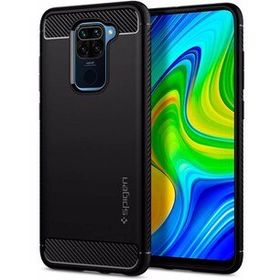 Spigen Xiaomi Redmi Note 9 Rugged Armor Siyah Mat Cep Telefonu Kılıfı