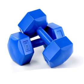 Spin 2 X 6 Kg Plastik Köşeli Mavi Dambıl