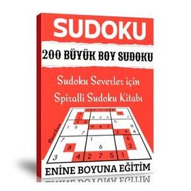 Spiralli Büyük Boy Sudoku Kitabı Enine Boyuna Eğitim