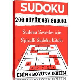 Spiralli Büyük Boy Sudoku Kitabı Enine Boyuna Eğitim