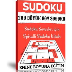 Spiralli Büyük Boy Sudoku Kitabı Enine Boyuna Eğitim
