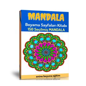 Spiralli Mandala Boyama Sayfaları Kitabı Enine Boyuna Eğitim