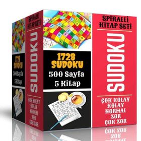 Spiralli Sudoku Kitap Seti 1728 Süper Sudoku Enine Boyuna Eğitim