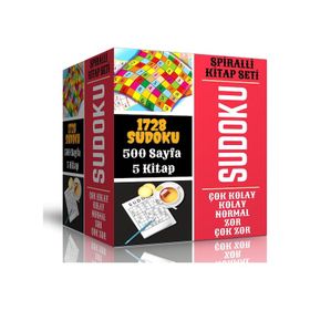 Spiralli Sudoku Kitap Seti 1728 Süper Sudoku Enine Boyuna Eğitim