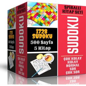 Spiralli Sudoku Kitap Seti 1728 Süper Sudoku Enine Boyuna Eğitim