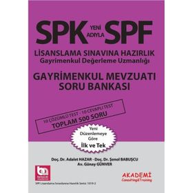 Spk Gayrimenkul Mevzuatı Soru Bankası-Finansed Yayınları