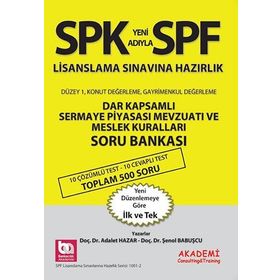 SPK - SPF Dar Kapsamlı Sermaye Piyasası Mevzuatı ve Meslek Kuralları Konu Anlatımlı Soru Bankası - Mehmet Doğan
