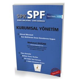 SPK SPF Kurumsal Yönetim Konu Anlatımlı Soru Bankası-Pelikan Yayınları
