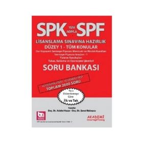 SPK Yeni Adıyla SPF Lisanslama Sınavına Hazırlık Düzey 1 - Tüm Konular Soru Bankası - Adalet Hazar Şenol Babuşcu