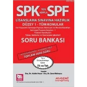 SPK Yeni Adıyla SPF Lisanslama Sınavına Hazırlık Düzey 1 - Tüm Konular Soru Bankası - Adalet Hazar Şenol Babuşcu