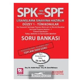 SPK Yeni Adıyla SPF Lisanslama Sınavına Hazırlık Düzey 1 - Tüm Konular Soru Bankası - Adalet Hazar Şenol Babuşcu