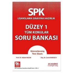 SPK Yeni Adıyla SPF Lisanslama Sınavına Hazırlık Düzey 1 - Tüm Konular Soru Bankası - Adalet Hazar Şenol Babuşcu