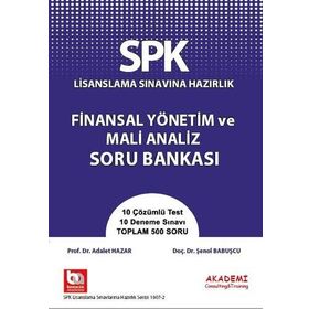 SPK Yeni Adıyla SPF Lisanslama Sınavına Hazırlık Düzey 2-3 Finansal Yönetim ve Mali Analiz Soru Bankası - Adalet Hazar Şenol Babuşcu