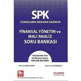 SPK Yeni Adıyla SPF Lisanslama Sınavına Hazırlık Düzey 2-3 Finansal Yönetim ve Mali Analiz Soru Bankası - Adalet Hazar Şenol Babuşcu
