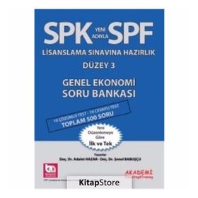 SPK Yeni Adıyla SPF Lisanslama Sınavına Hazırlık Düzey 3 Genel Ekonomi Soru Bankası - Adalet Hazar Şenol Babuşcu