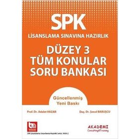 SPK Yeni Adıyla SPF Lisanslama Sınavına Hazırlık Düzey 3 - Tüm Konular Soru Bankası