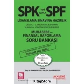 SPK Yeni Adıyla SPF Lisanslama Sınavına Hazırlık Muhasebe ve Finansal Raporlama Soru Bankası - Adalet Hazar Şenol Babuşcu