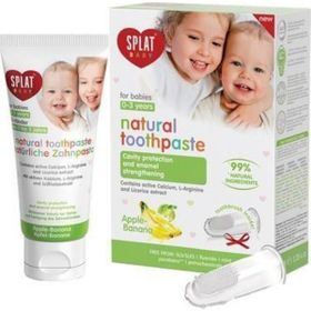 Splat 40 ml Baby 0-3 Yaş Elma Muz Diş Macunu ve Fırça Seti