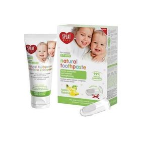 Splat 40 ml Baby 0-3 Yaş Elma Muz Diş Macunu ve Fırça Seti