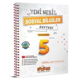 Spoiler Yayınları - 2023 5. Sınıf Yeni Nesil Sosyal Bilgiler Defteri