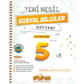 Spoiler Yayınları - 2023 5. Sınıf Yeni Nesil Sosyal Bilgiler Defteri