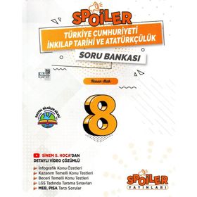 Spoiler Yayınları - 2023 8. Sınıf LGS İnkılap Tarihi Soru Bankası