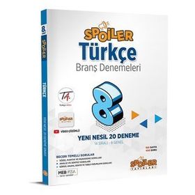 Spoiler Yayınları - 2023 8. Sınıf LGS Türkçe Spoiler 20 Deneme
