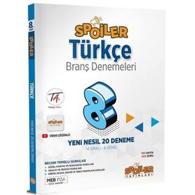 Spoiler Yayınları - 2023 8. Sınıf LGS Türkçe Spoiler 20 Deneme