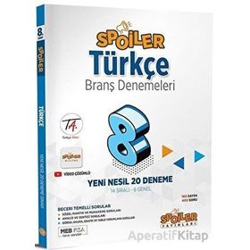 Spoiler Yayınları - 2023 8. Sınıf LGS Türkçe Spoiler 20 Deneme