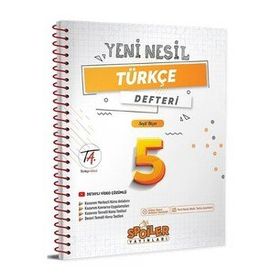 Spoiler Yayınları 5. Sınıf Yeni Nesil Türkçe Defteri