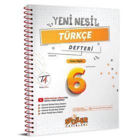 Spoiler Yayınları 6. Sınıf Türkçe Yeni Nesil Defteri