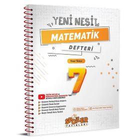 Spoiler Yayınları 7. Sınıf Matematik Yeni Nesil Defteri
