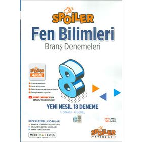 Spoiler Yayınları 8. Sınıf Fen Bilimleri Branş Denemeleri