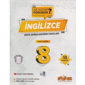 Spoiler Yayınları - 8. Sınıf İngilizce Ünite Değerlendirme Sınavları 10 Fasikül