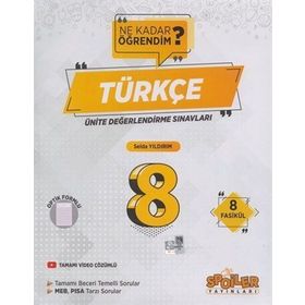 Spoiler Yayınları 8. Sınıf Türkçe Ünite Değerlendirme Sınavı