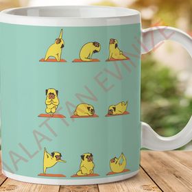 Spor Yapan Köpekler Baskılı Kupa
