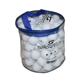 Sportica PP200 100'lu Çantalı Beyaz Ping pong Topu