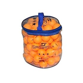 Sportica PP300 100'lu Çantalı Turuncu Ping pong Topu