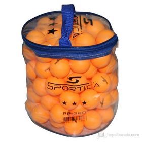 Sportica PP300 100'lu Çantalı Turuncu Ping pong Topu