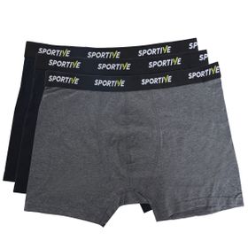 Sportive 24KBXR01-RNK SPT Gri 3'lü Günlük Stil Erkek Boxer