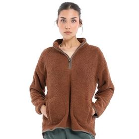 Sportive 24KK018-KHVE Sherpa Kahverengi Günlük Stil Kadın Polar