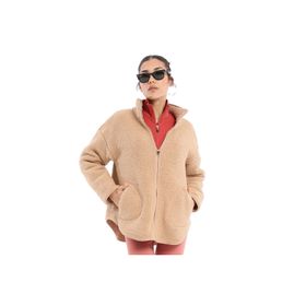 Sportive 24KK019-KHVE Sherpa Kahverengi Günlük Stil Kadın Polar
