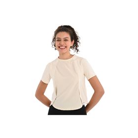 Sportive 24YKTL18D14-CHK Fiore Beyaz Günlük Stil Kadın T-Shirt