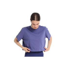 Sportive 25KK1034-MVI Mavi Sedona Cropped Kadın Günlük Stil T-Shirt