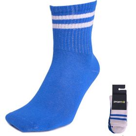 Sportive 25YUC001-BYZMVI Mavi SPT 2'li Unisex Günlük Stil Çorap