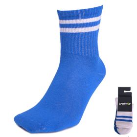 Sportive 25YUC001-BYZMVI Mavi SPT 2'li Unisex Günlük Stil Çorap
