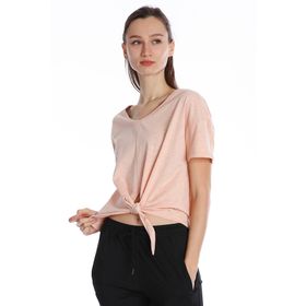 Sportive 711028-CRM Bej Kadın Günlük T-Shirt