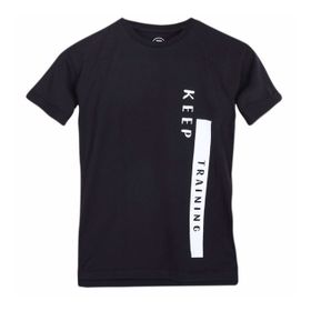 Sportive B10005-SYH Boypenone Siyah Çocuk Koşu T-Shirt