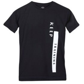 Sportive B10005-SYH Boypenone Siyah Çocuk Koşu T-Shirt